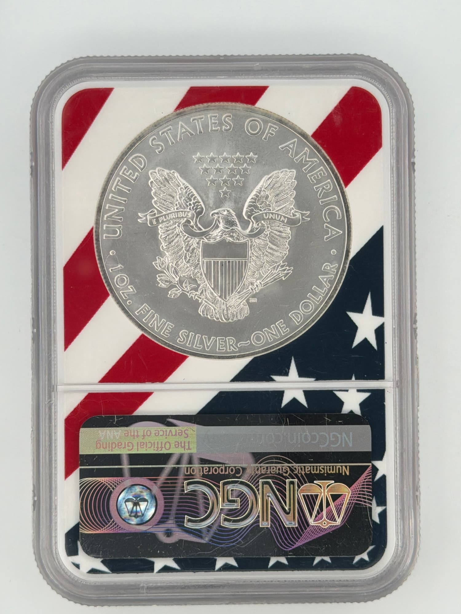 2012 American Silver Eagle $1 NGC MS 69 — 1 oz Fine Silver - Alternate view
