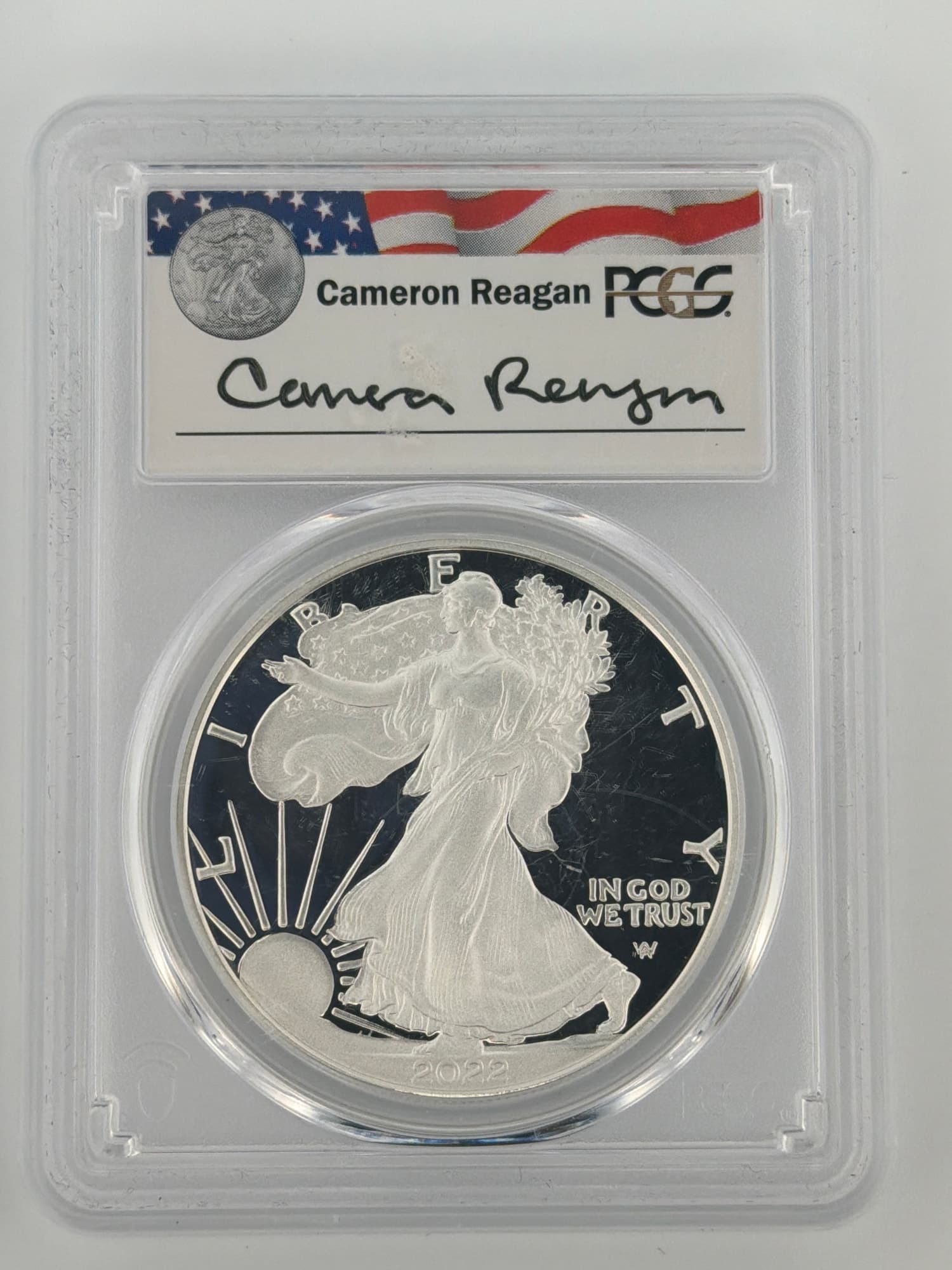 2022-W $1 American Silver Eagle PCGS PR69DCAM Reagan Legacy Series - Alternate view