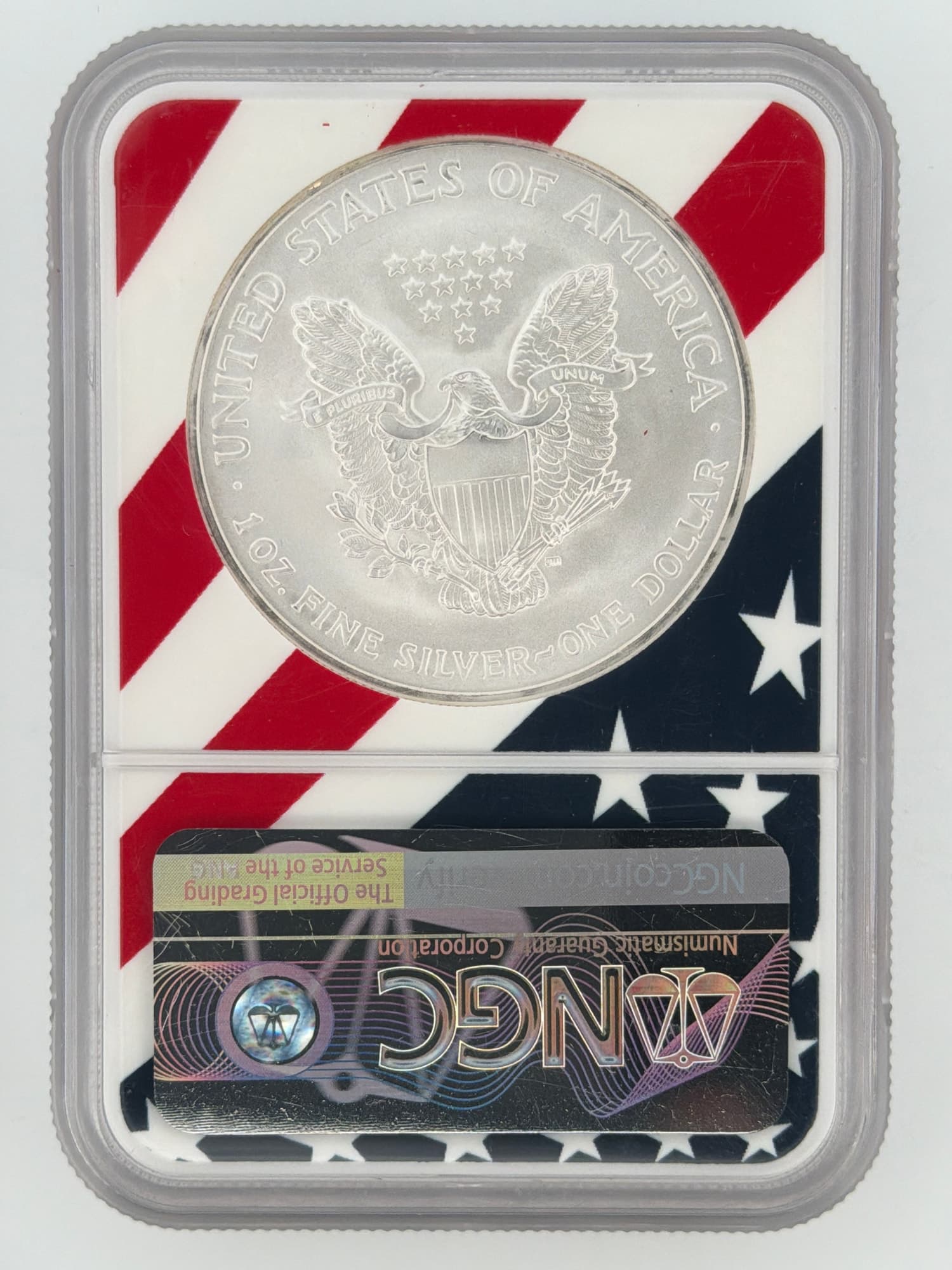 2007 American Silver Eagle $1 NGC MS69 — 1 oz Fine Silver - Alternate view
