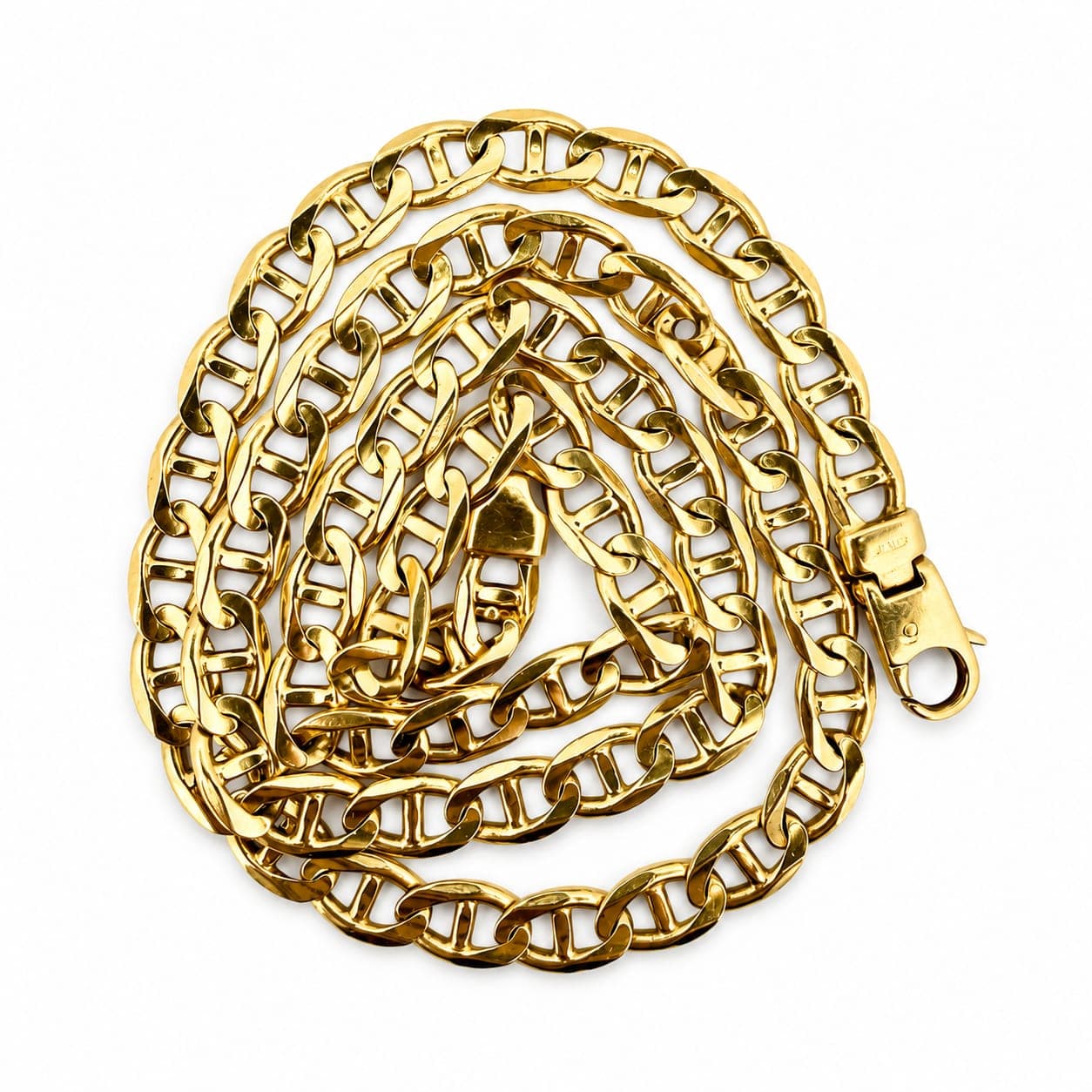 18kt Gold Mariner Link Chain, 24 Inches, 7.5mm, 67.9 Grams - Alternate view