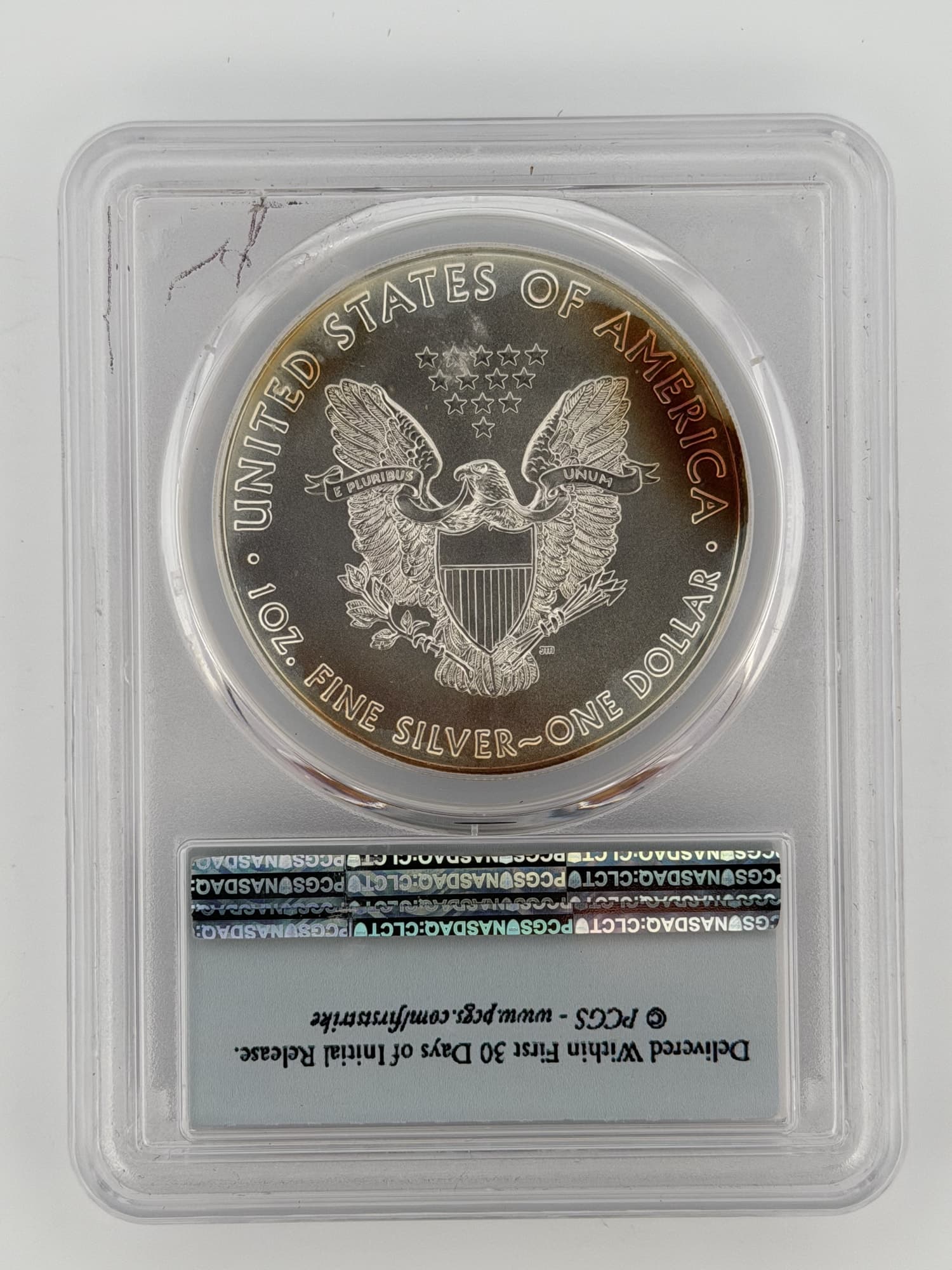 2016 American Silver Eagle 30th Anniversary $1 PCGS MS69 First Strike - Alternate view
