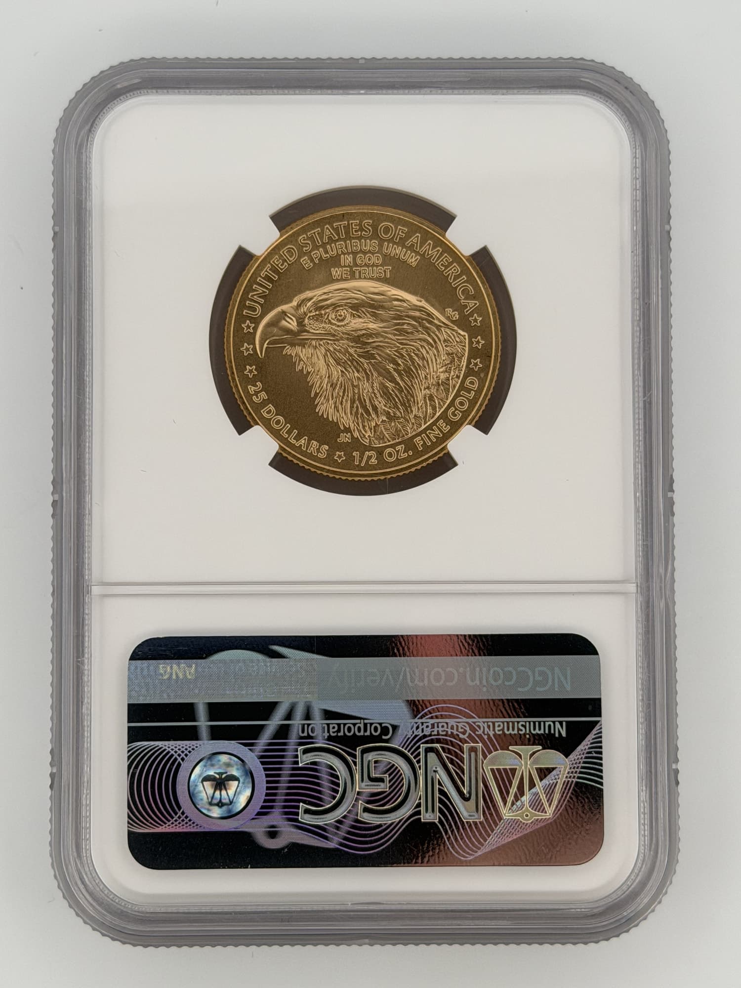 2021 American Gold Eagle $25 Half-Oz Type 2 NGC MS70 First Day of Issue - Alternate view