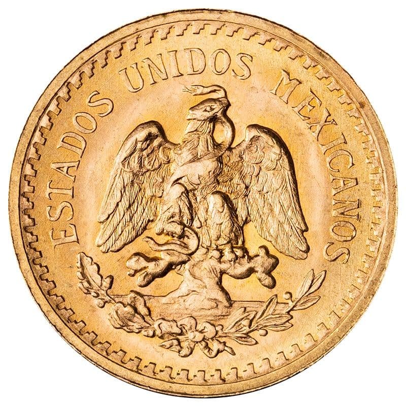 Mexican 2.5 Pesos Gold Coin | .0603 oz (Random Year) - Alternate view