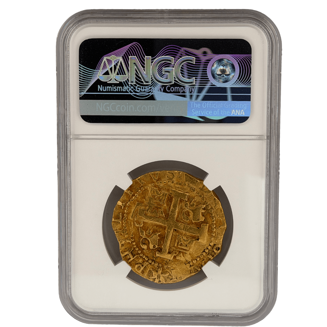 1742 Lima Mint Peru 8 Escudos Gold Cob NGC AU Details (26.67g) - Alternate view