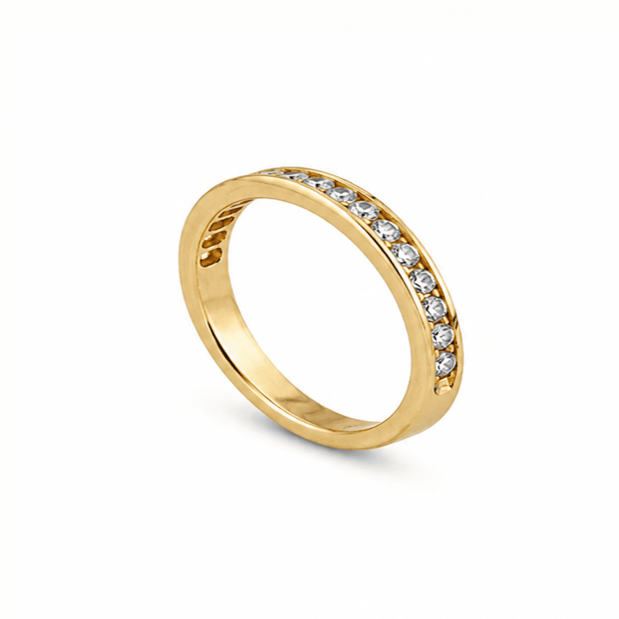 14K Rose Gold Channel-Set Diamond Band, 1/4ct Total Weight - Alternate view