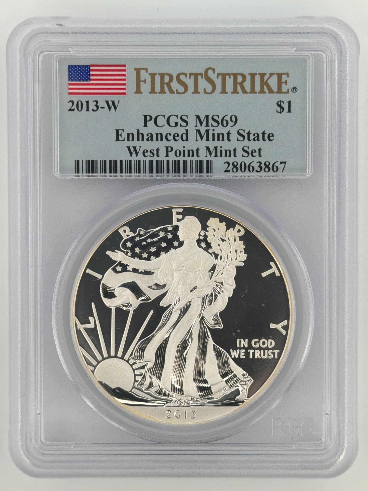 2013-W American Silver Eagle Enhanced MS69 PCGS First Strike West Point Mint Set - Graded Silver American Eagles from Lone Star Coins