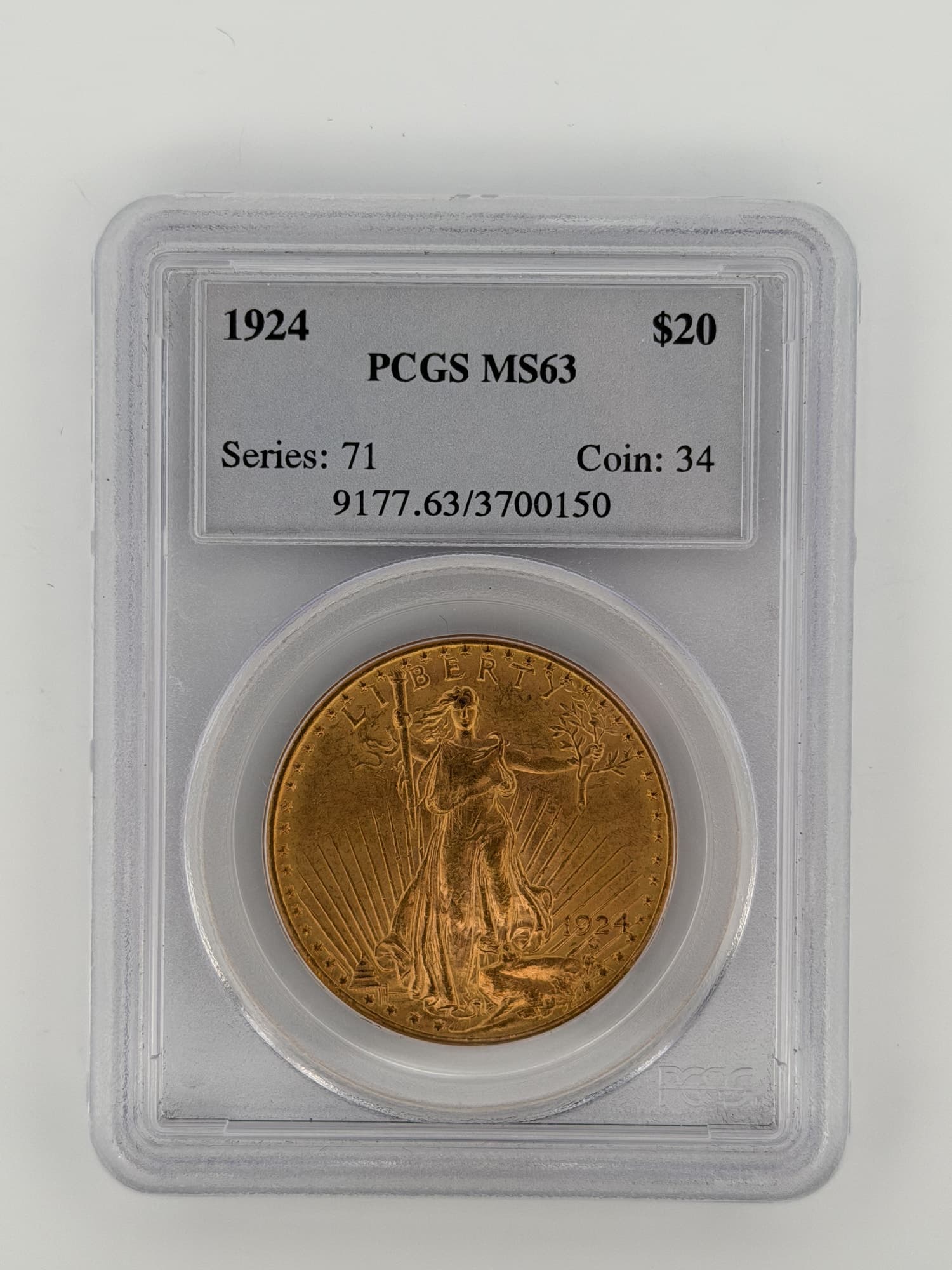 1924-P $20 Gold Double Eagle PCGS MS63 - $20 Saint-Gaudens Double Eagles from Lone Star Coins