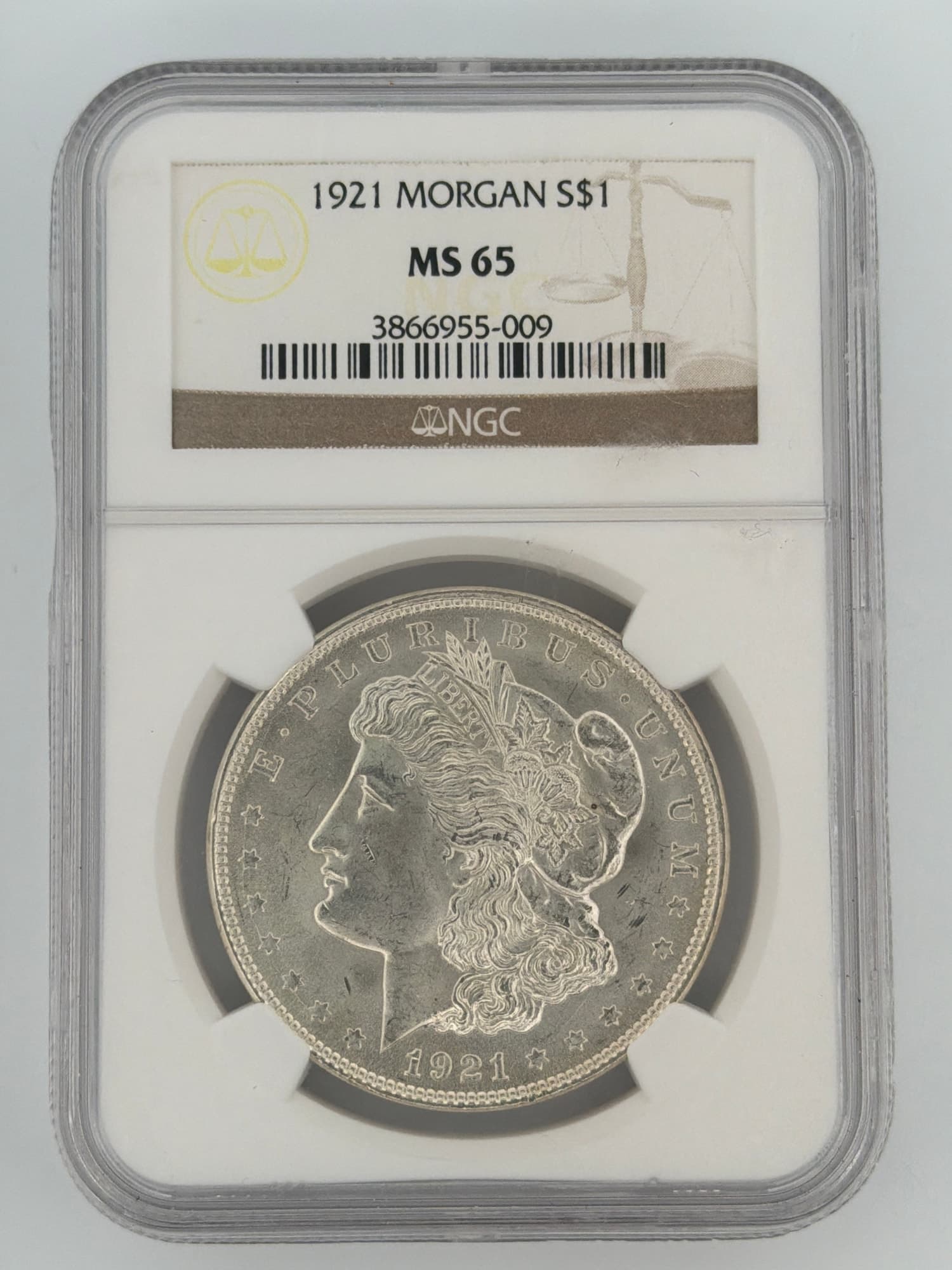 1921 Morgan Silver Dollar NGC MS 65 — Gem Uncirculated - Graded Morgan Silver Dollars from Lone Star Coins