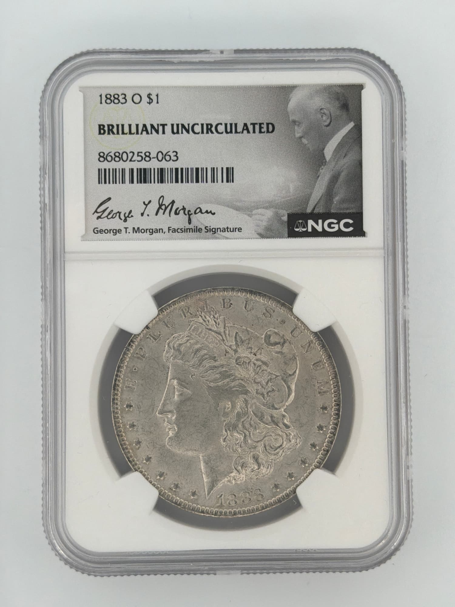 1883-O Morgan Silver Dollar $1 NGC Brilliant Uncirculated - Graded Morgan Silver Dollars from Lone Star Coins
