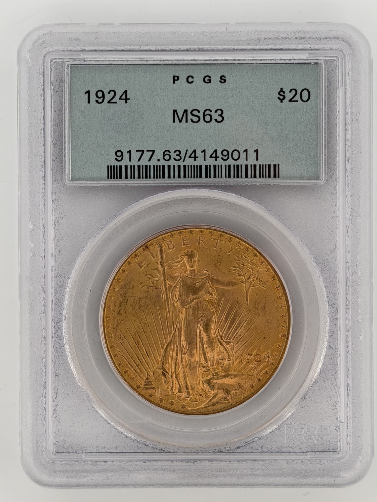 1924-P $20 Gold Double Eagle PCGS MS63 - $20 Saint-Gaudens Double Eagles from Lone Star Coins