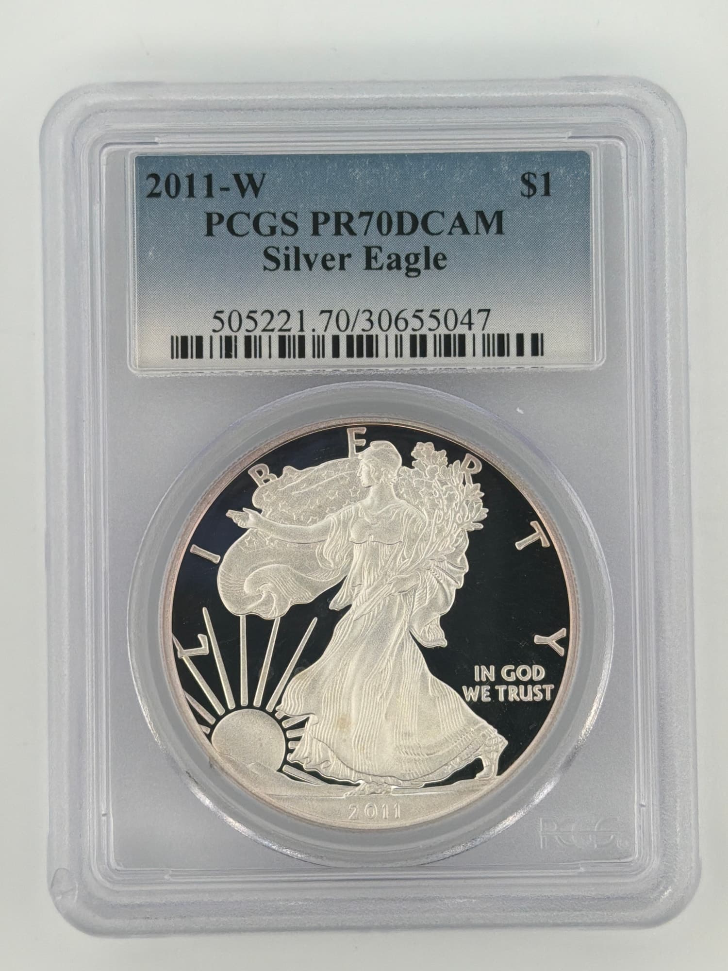 2011-W American Silver Eagle Proof $1 PCGS PR70DCAM - Graded Silver American Eagles from Lone Star Coins