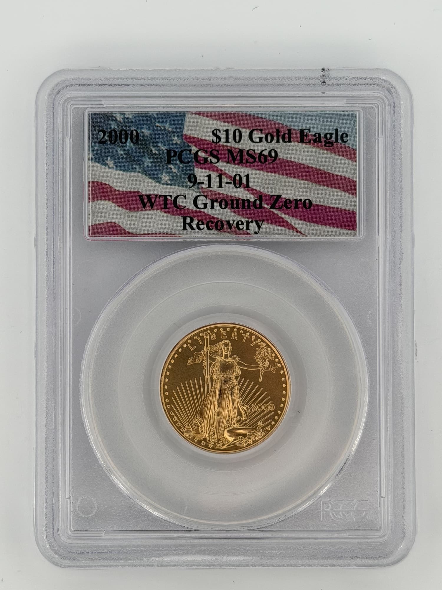 2000 $10 American Gold Eagle 1/4 oz PCGS MS69 WTC Ground Zero Recovery - Graded Gold Eagles (BU) from Lone Star Coins