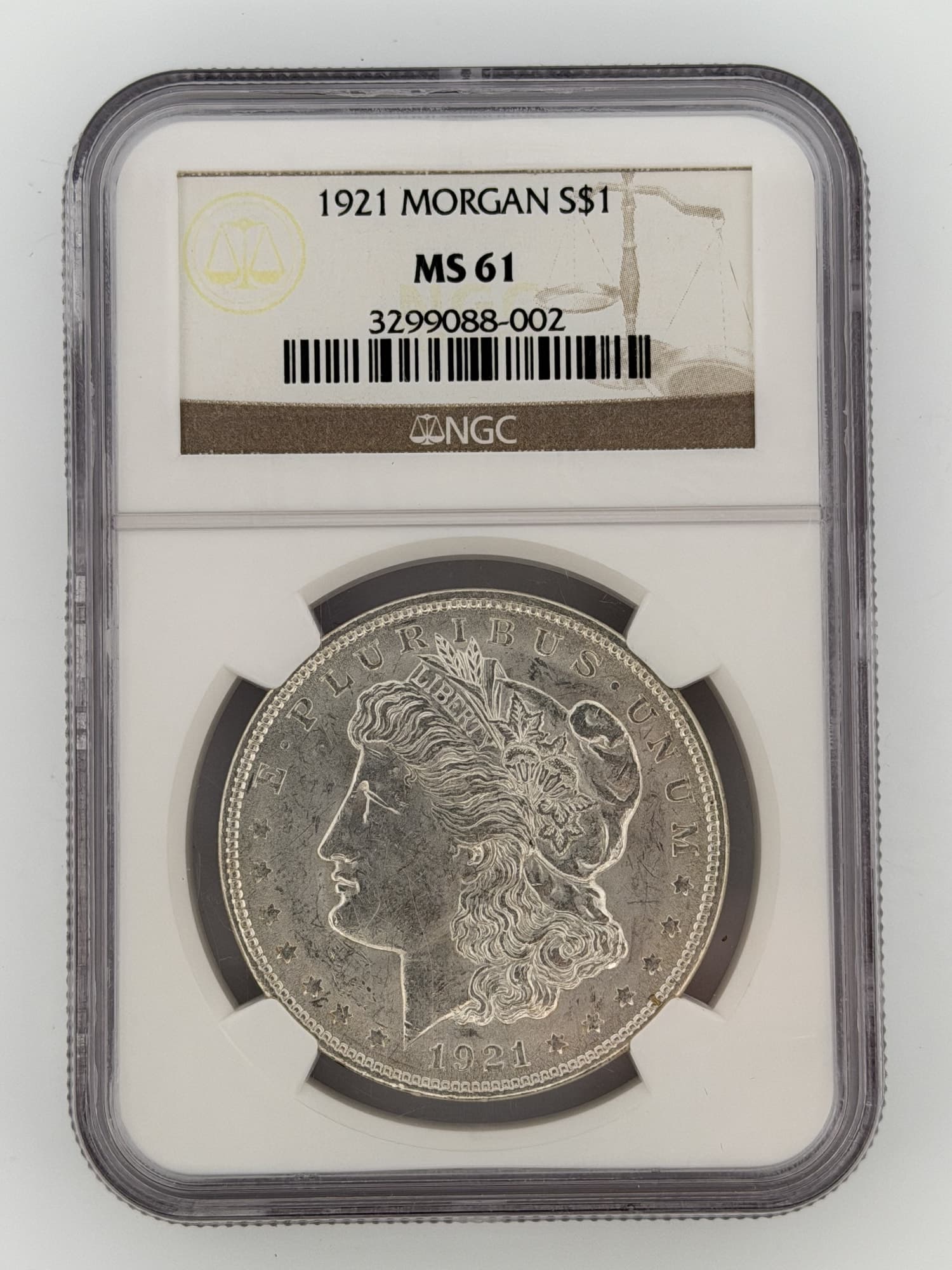 1921 Morgan Silver Dollar $1 NGC MS 61 - Graded Morgan Silver Dollars from Lone Star Coins