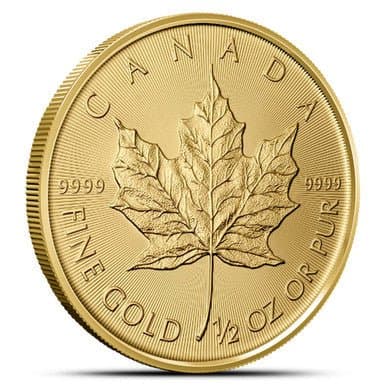 Gold Canadian Maple Leaf | 1/2 oz (Random Year) - Canadian Gold Coins from Lone Star Coins