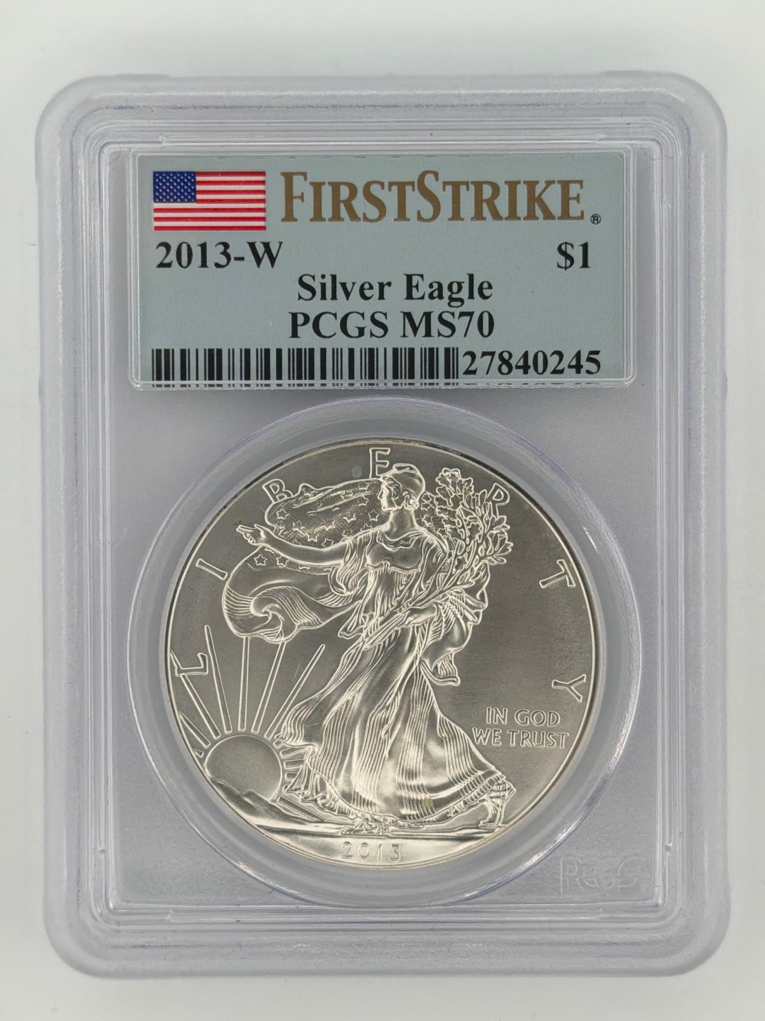 2013-W American Silver Eagle $1 PCGS MS70 First Strike – 1 oz - Graded Silver American Eagles from Lone Star Coins