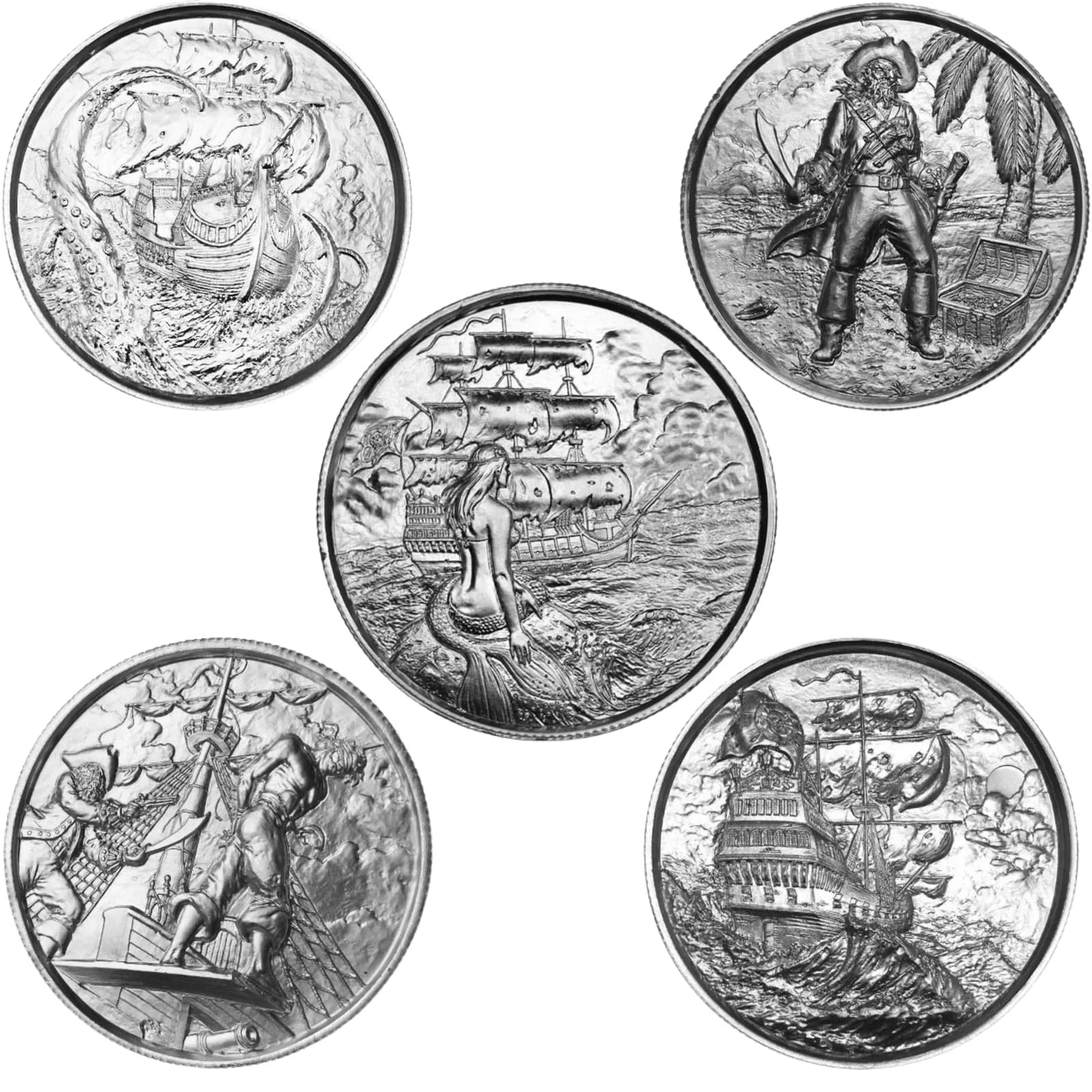 2 oz Elemetal Privateer Series Silver Round (Series #1-6) - Rounds from Lone Star Coins