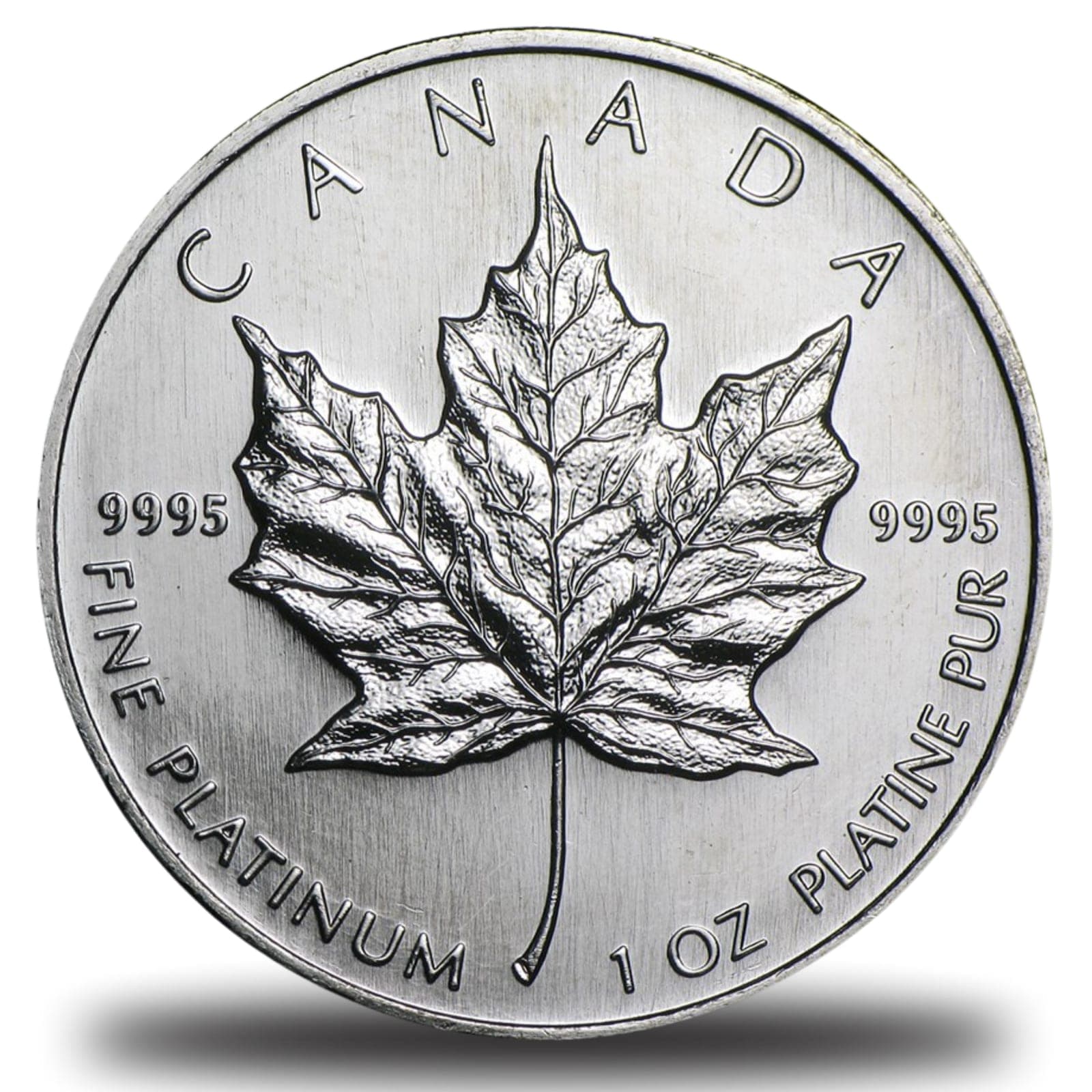 1996 Platinum Canadian Maple Leaf | 1 oz - Alternate view