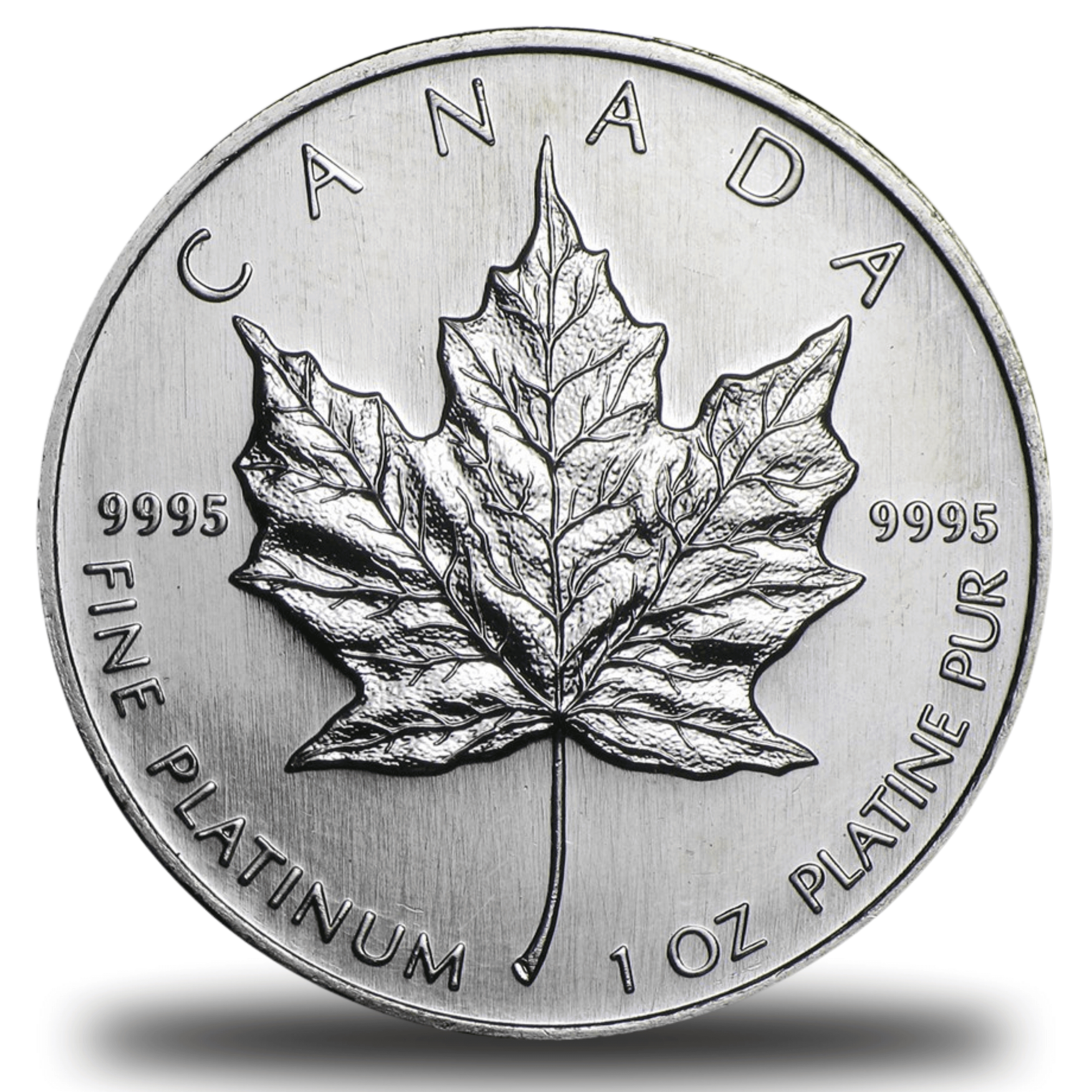 1996 Platinum Canadian Maple Leaf | 1 oz - Alternate view