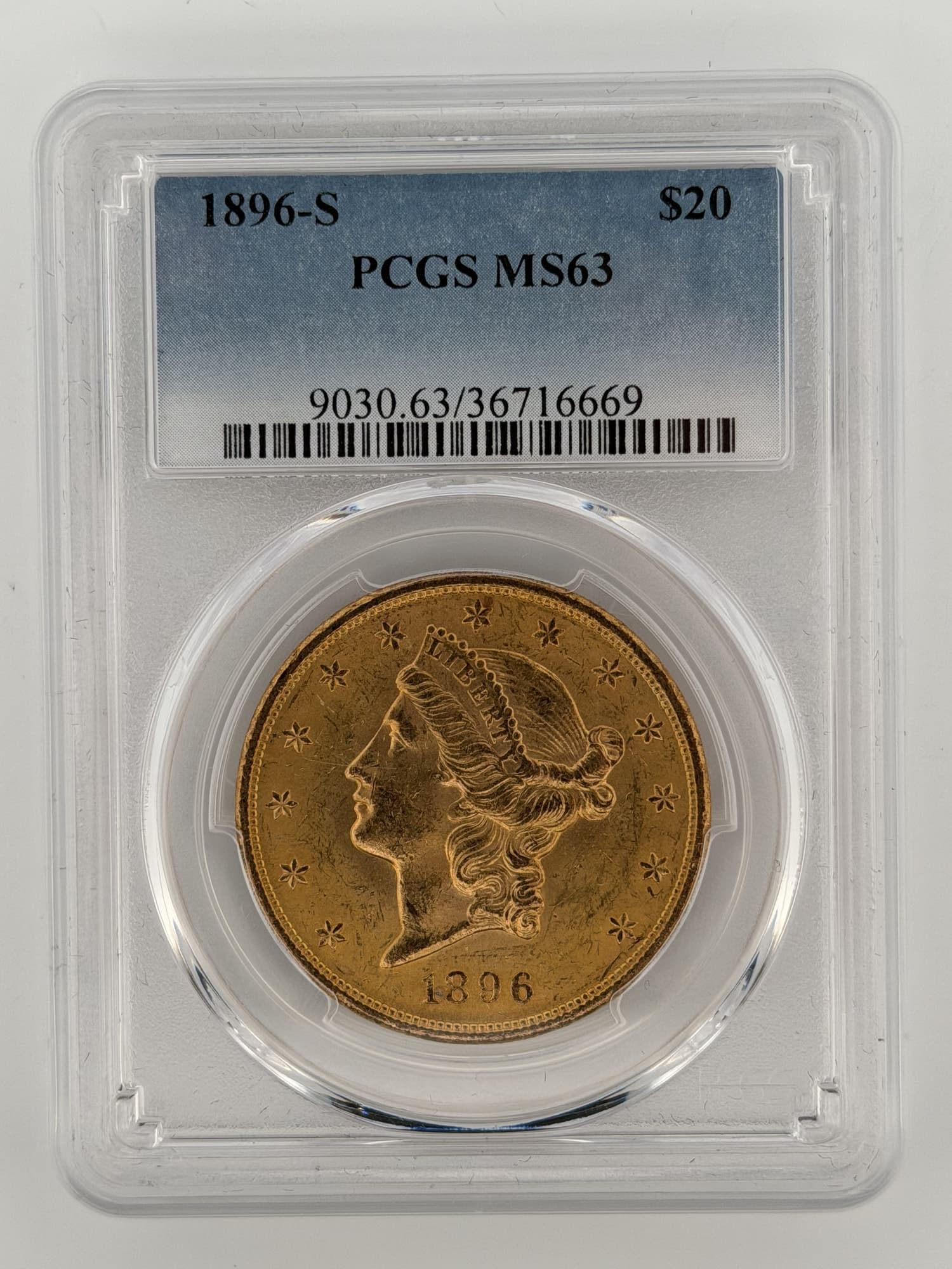 1896-S $20 Gold Double Eagle PCGS MS63 - $20 Liberty Double Eagles from Lone Star Coins