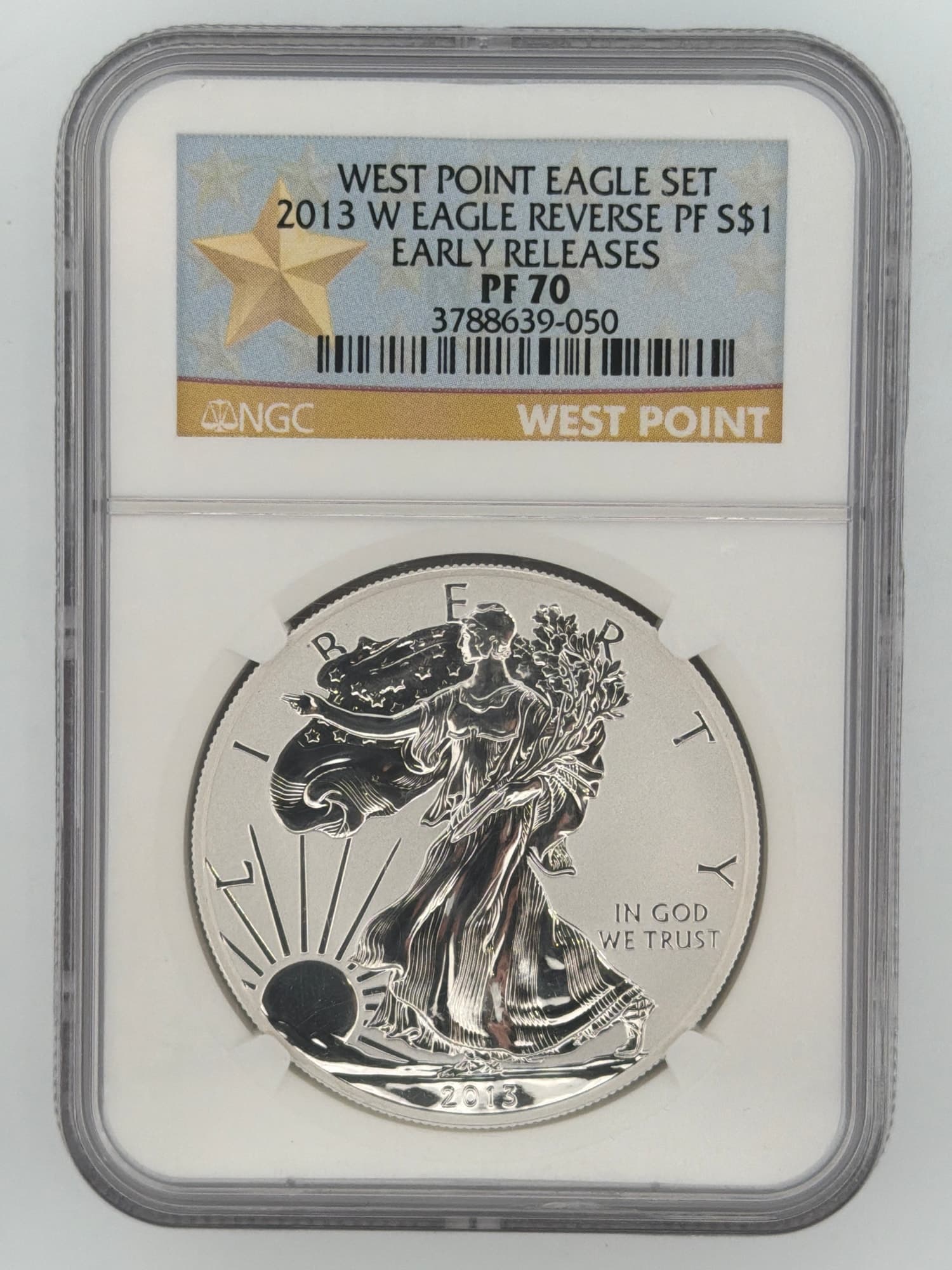 2013-W American Silver Eagle Reverse Proof $1 NGC PF70 Early Releases West Point Eagle Set - Graded Silver American Eagles from Lone Star Coins