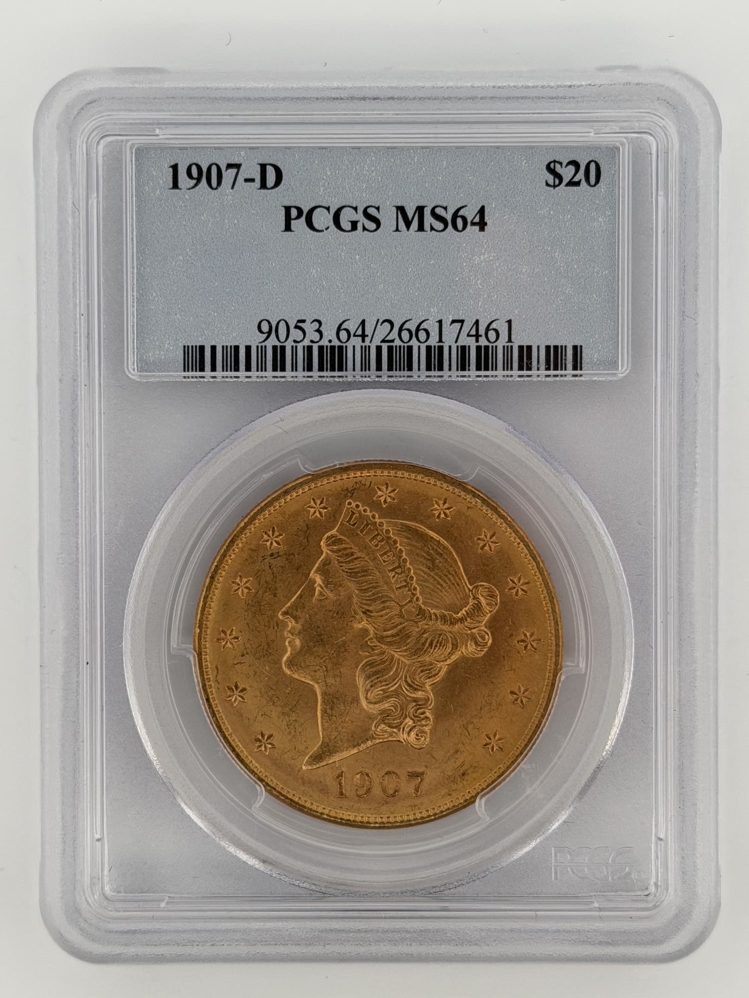 1907-D $20 Gold Double Eagle PCGS MS64 - $20 Saint-Gaudens Double Eagles from Lone Star Coins