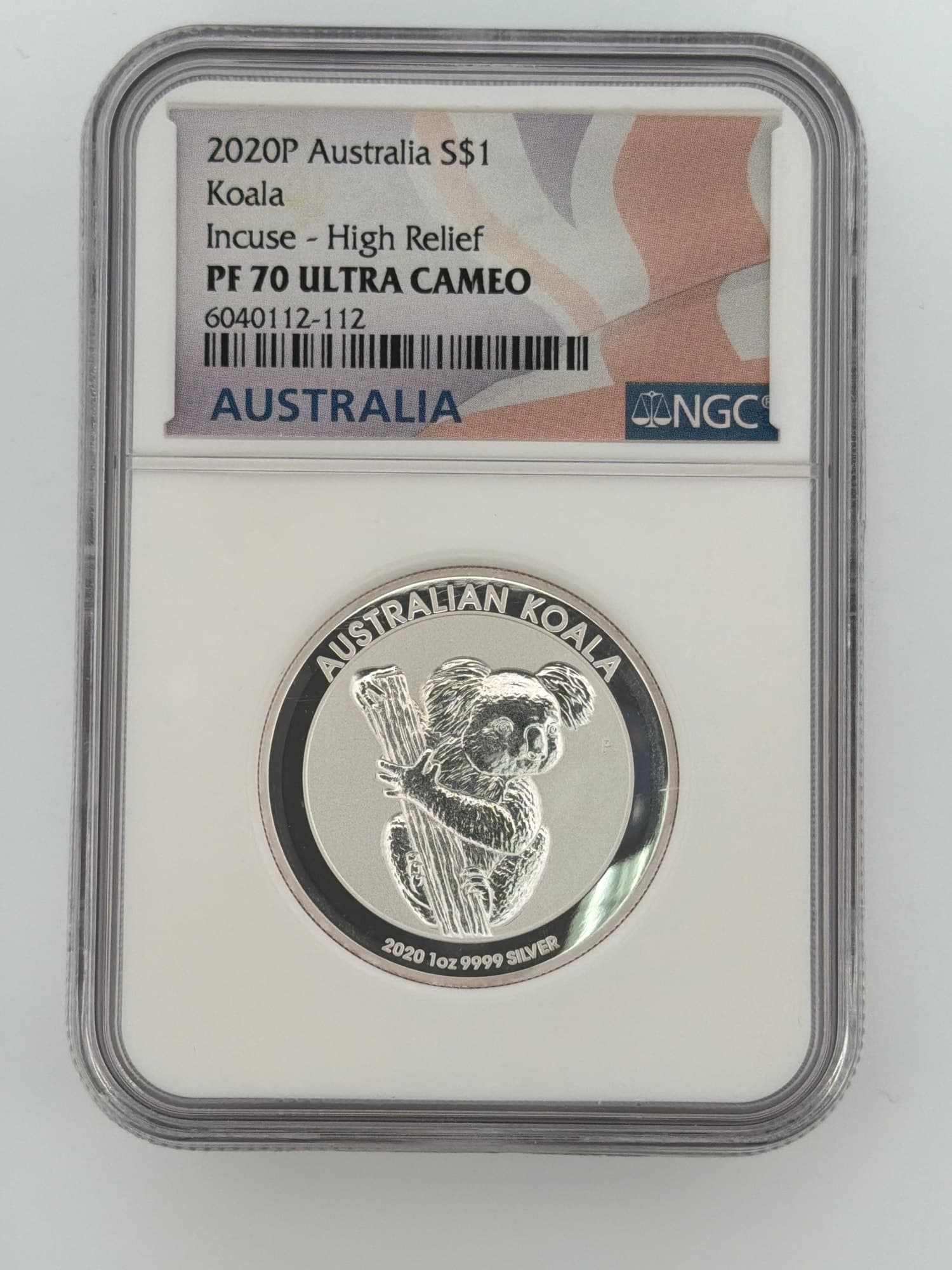 2020-P Australia Silver Koala 1 oz $1 Incuse High Relief NGC PF 70 Ultra Cameo - Graded Silver Foreign (BU) from Lone Star Coins