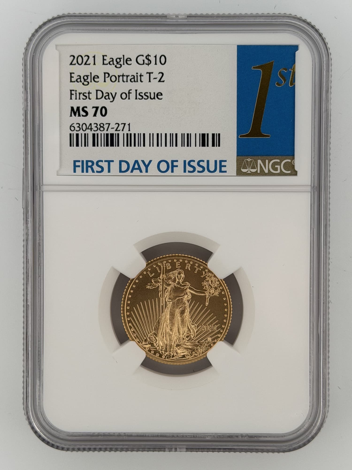 2021 American Gold Eagle 1/4 oz $10 Type 2 NGC MS70 First Day of Issue - Graded Gold Eagles (BU) from Lone Star Coins