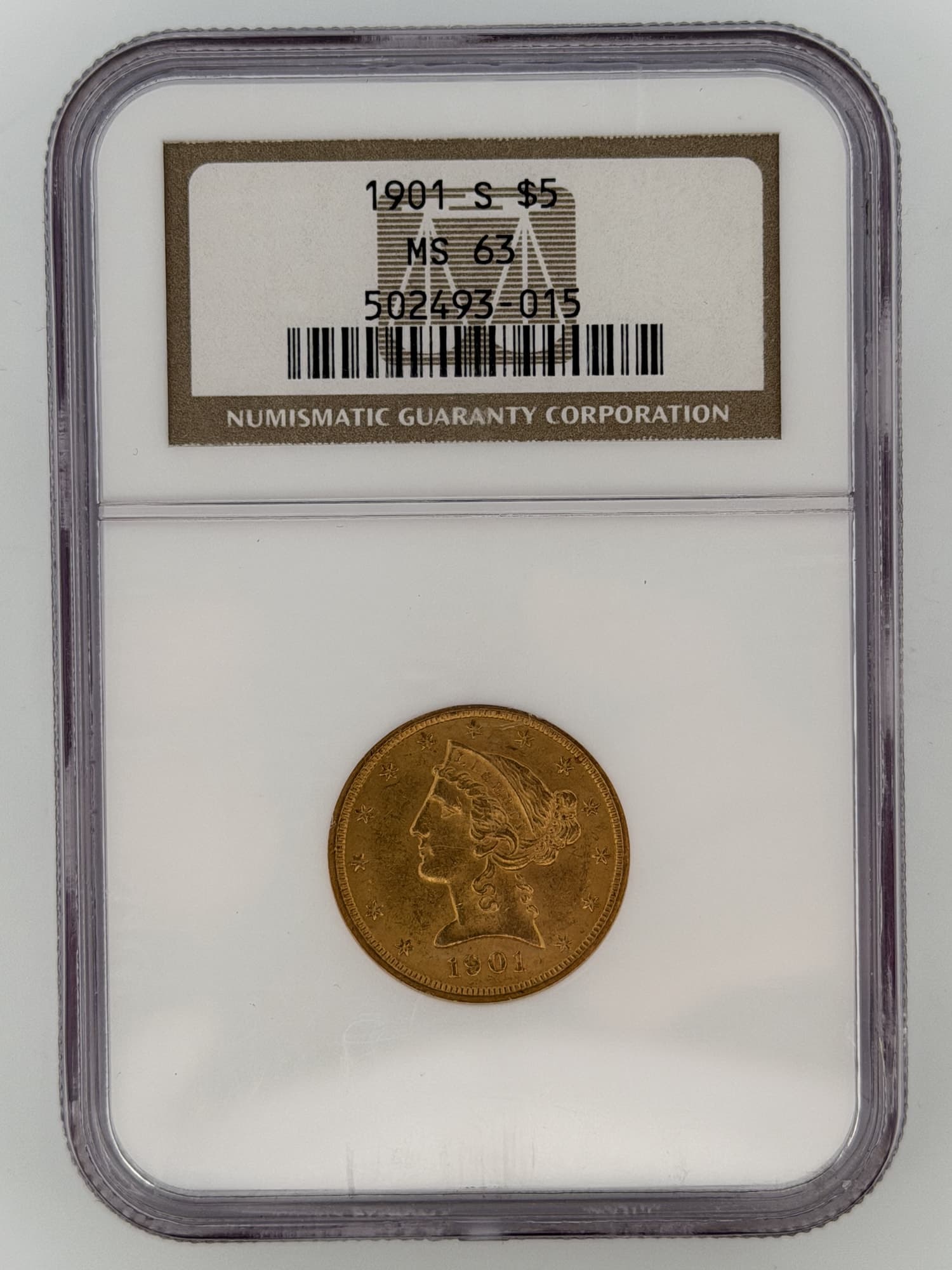 1901-S Liberty Head Half Eagle $5 Gold NGC MS63 - $5 Liberty Half Eagles from Lone Star Coins