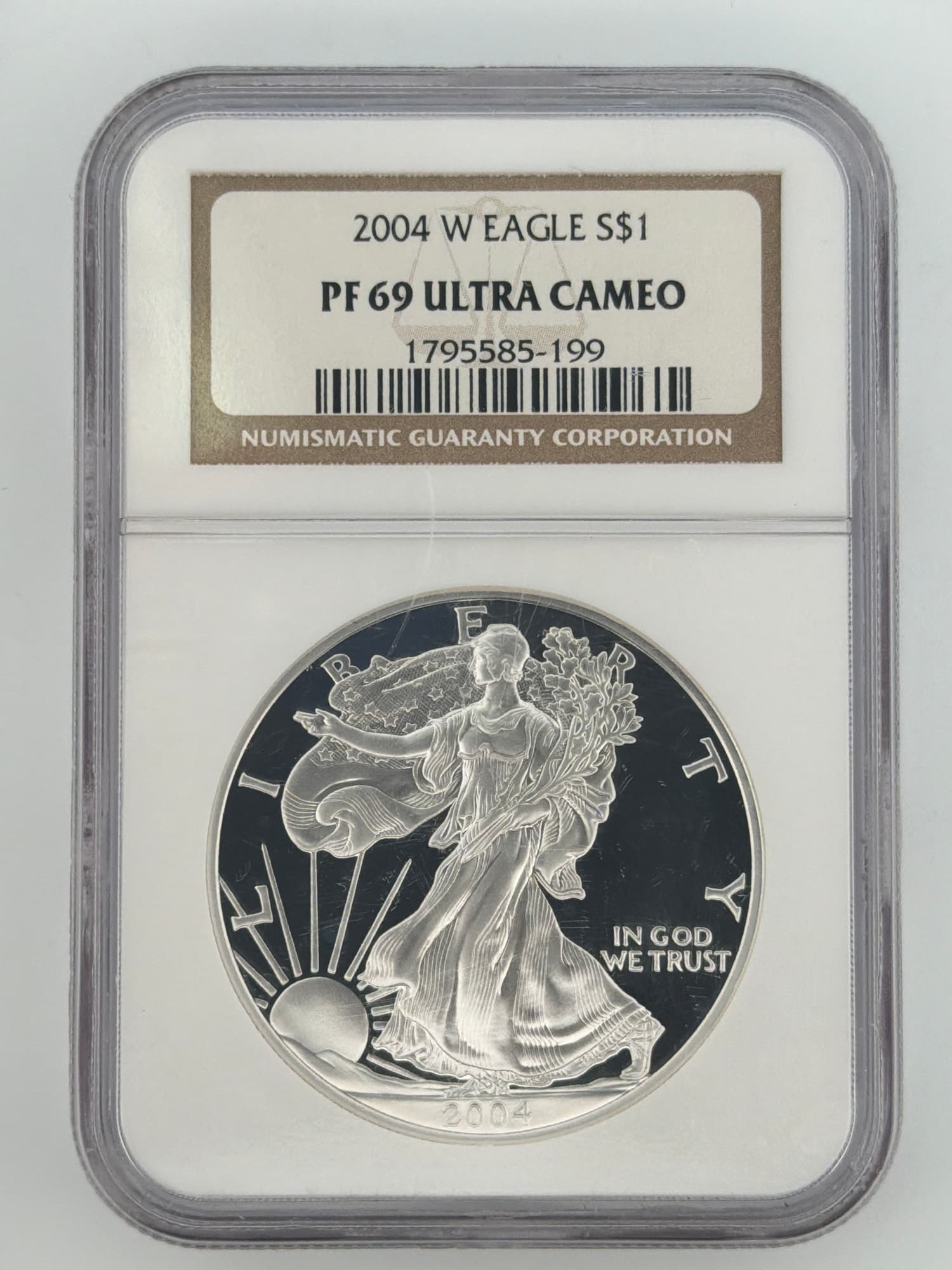 2004-W American Silver Eagle $1 NGC PF-69 Ultra Cameo - Graded Silver American Eagles from Lone Star Coins