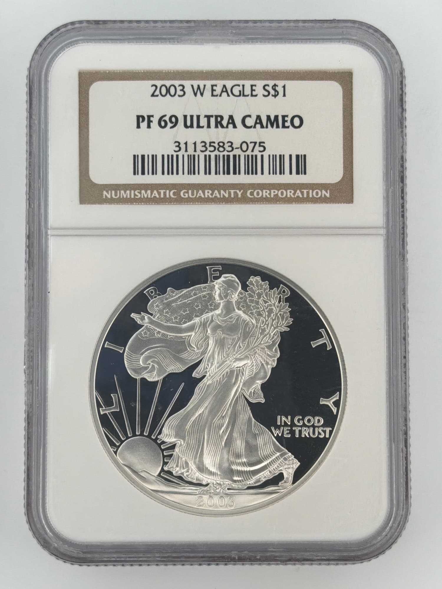 2003-W American Silver Eagle $1 NGC PF-69 Ultra Cameo - Graded Silver American Eagles from Lone Star Coins