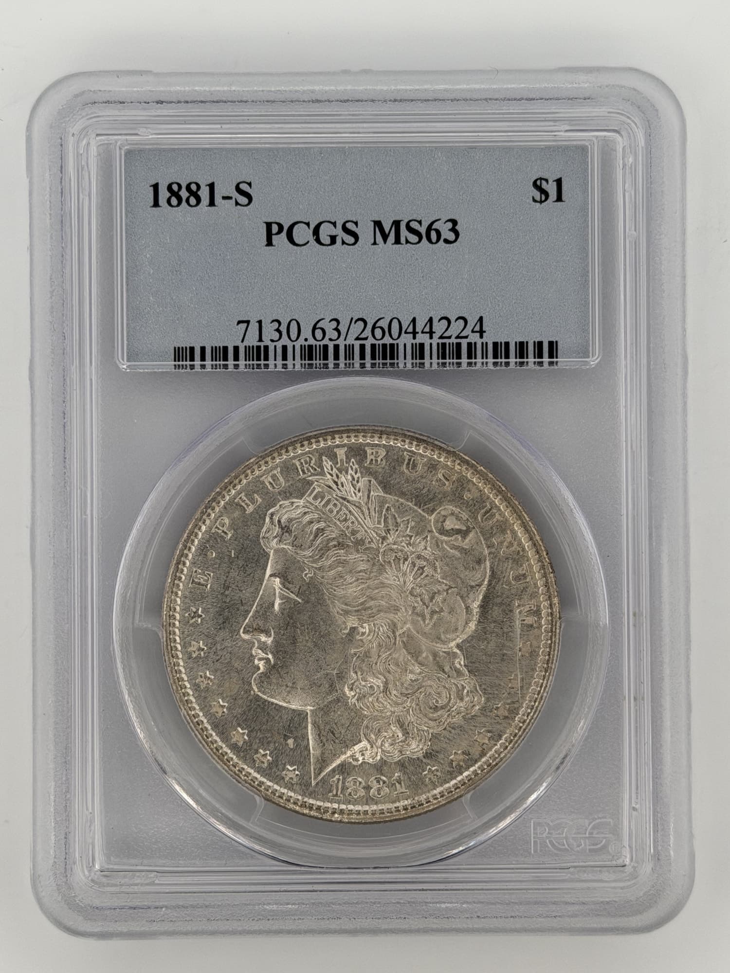 1881-S Morgan Silver Dollar PCGS MS63 — $1 San Francisco Mint - Graded Morgan Silver Dollars from Lone Star Coins