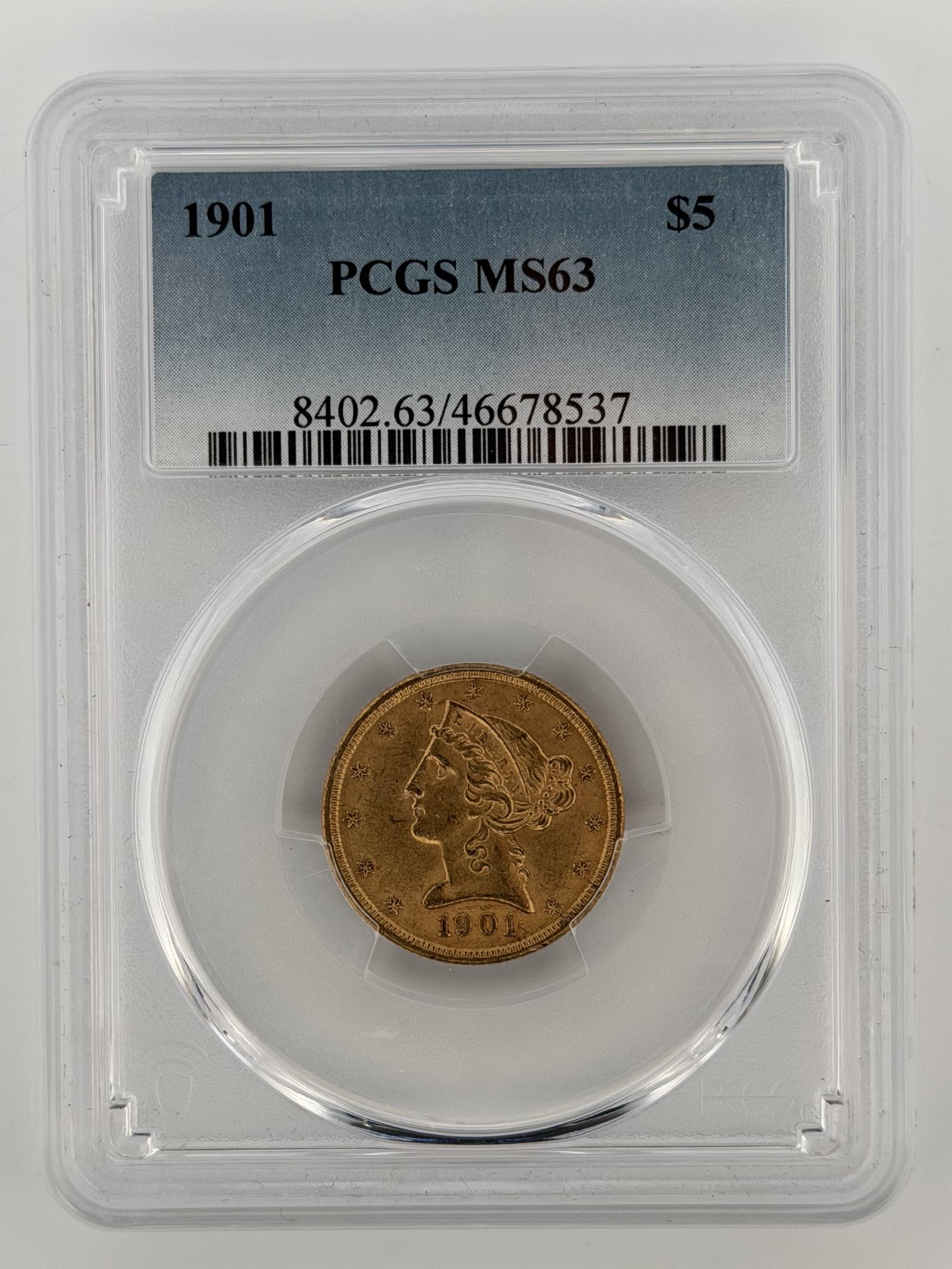 1901-P $5 Gold Half Eagle PCGS MS63 - Pre-1933 US Gold Coins from Lone Star Coins