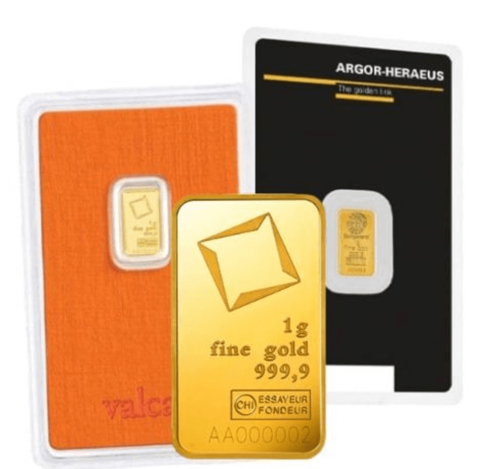 1 Gram Gold Bar in Assay | Our Choice | .9999 Fine Gold - Gold Bars from Lone Star Coins