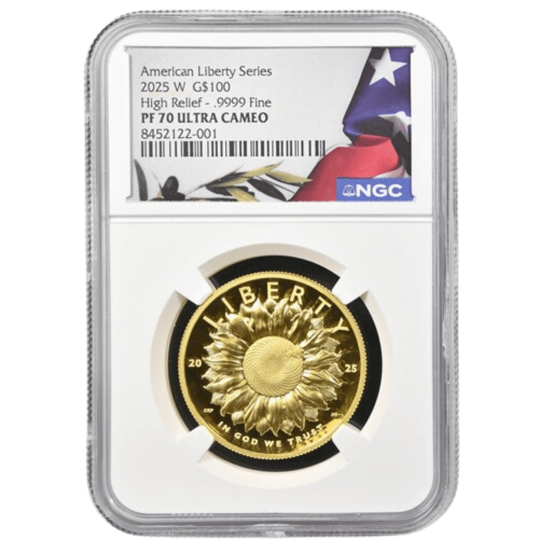 2025-W $100 American Liberty High Relief Gold Coin NGC PF70 Ultra Cameo - Rare & Historic Coins from Lone Star Coins