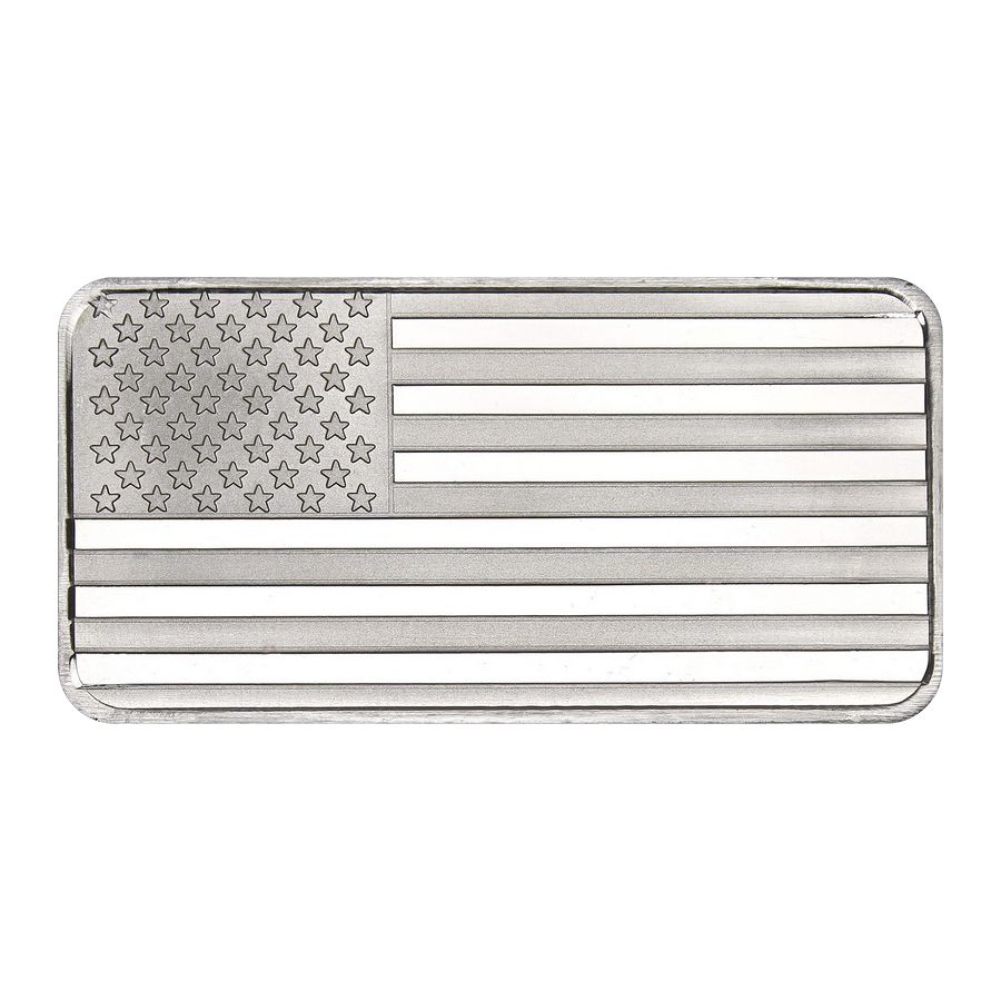 SilverTowne American Flag 1 oz Silver Bar