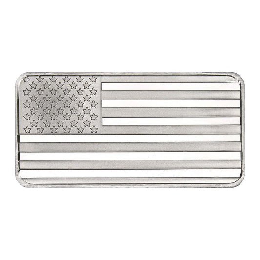 SilverTowne American Flag 1 oz Silver Bar