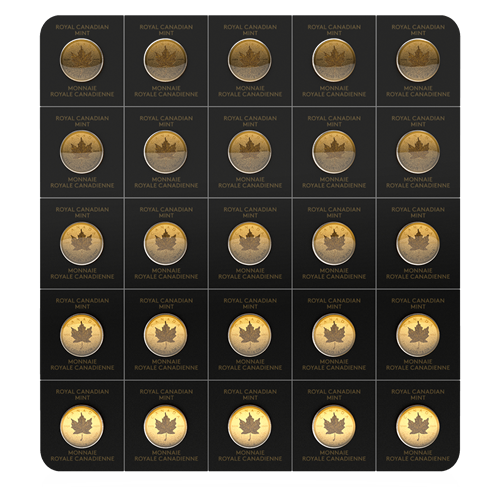 2021 25x 1 gram Gold Maple Leafs Maplegram25™ | In Assay Sleeve