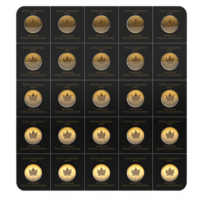 2021 25x 1 gram Gold Maple Leafs Maplegram25™ | In Assay Sleeve