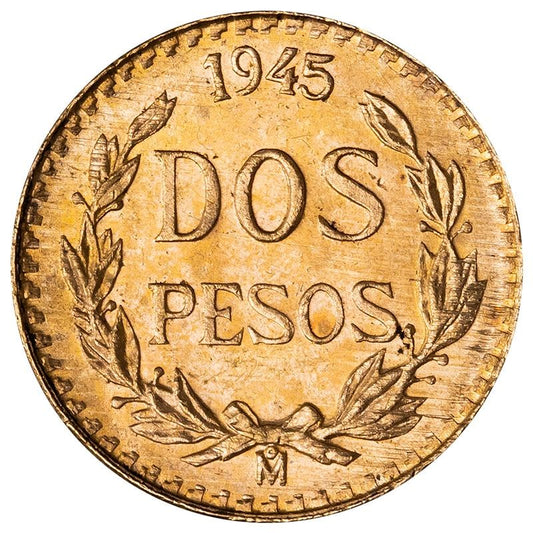 Mexican 2 Pesos Gold Coin | .048 oz (Random Year)