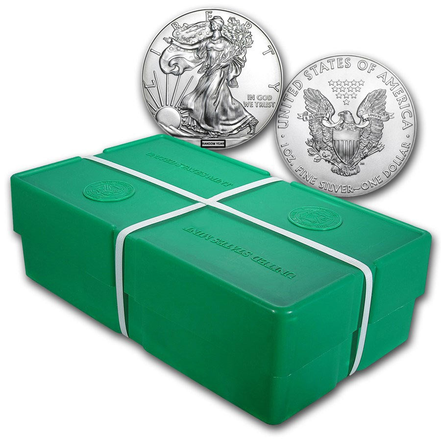 Sealed American Silver Eagle Monster Box | 500 oz (Random Year)