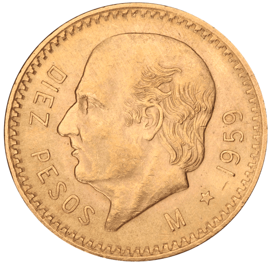 Mexican 10 Pesos Gold Coin | .24 oz (Random Year) - Lone Star Coins