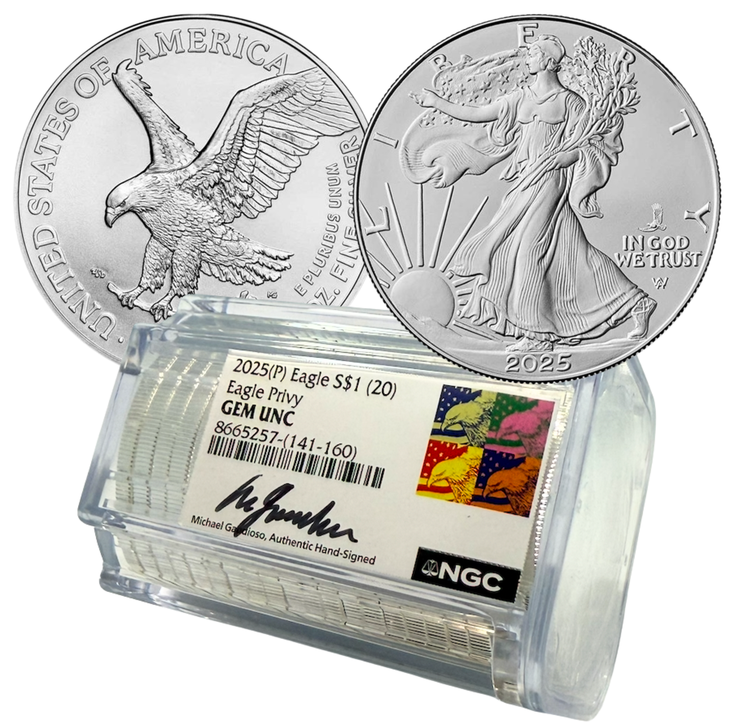 2025(P) Eagle Privy American Silver Eagle Roll NGC GEM UNC