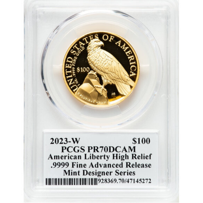 2023-W $100 American Liberty High Relief Elana Hagler Signature | PR70