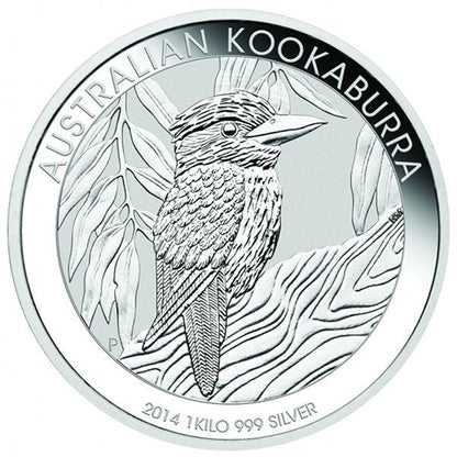 2014 Kilo Australian Silver Kookaburra Coin (BU)